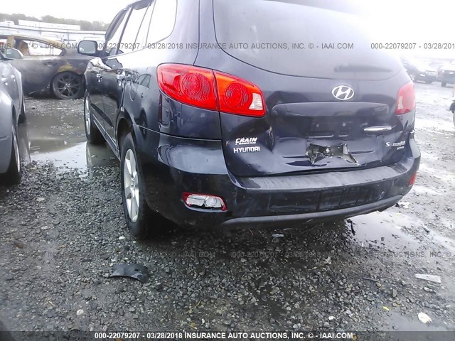 5NMSH13E17H084421 - 2007 HYUNDAI SANTA FE SE/LIMITED BLUE photo 3