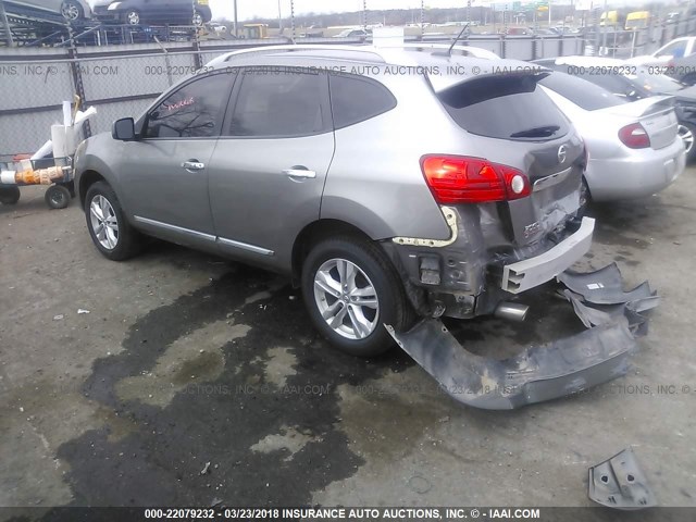 JN8AS5MTXCW612597 - 2012 NISSAN ROGUE S/SV GRAY photo 3