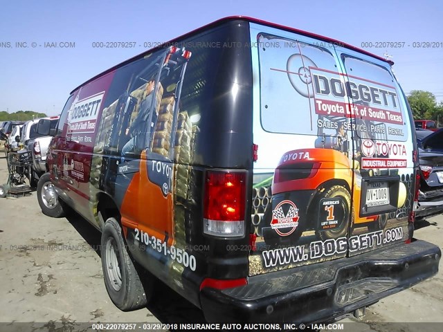 1FTNS2EL0EDB02106 - 2014 FORD ECONOLINE E250 VAN RED photo 3