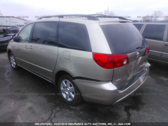 5TDZA23C46S429945 - 2006 TOYOTA SIENNA CE/LE BEIGE photo 3