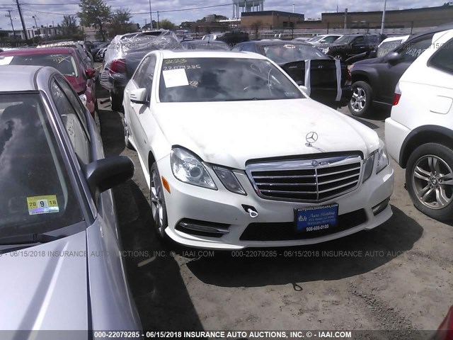 WDDHF8JB4CA558633 - 2012 MERCEDES-BENZ E 350 4MATIC WHITE photo 1