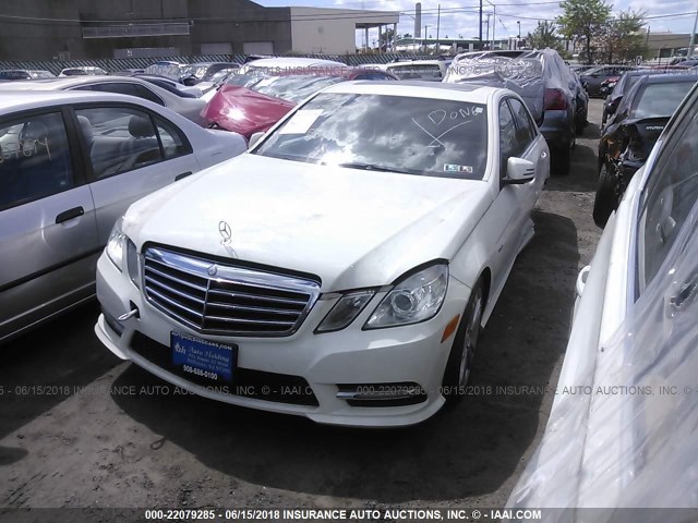 WDDHF8JB4CA558633 - 2012 MERCEDES-BENZ E 350 4MATIC WHITE photo 2