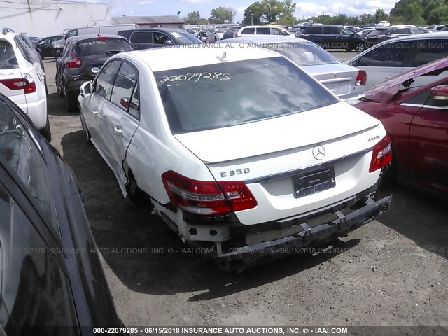 WDDHF8JB4CA558633 - 2012 MERCEDES-BENZ E 350 4MATIC WHITE photo 3