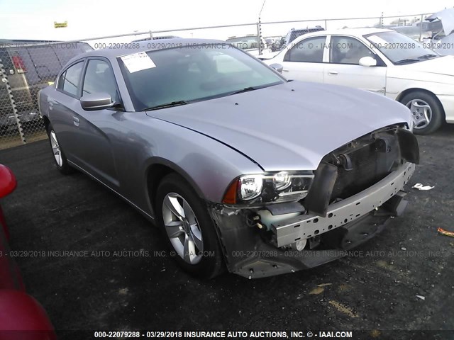 2C3CDXBG8EH226217 - 2014 DODGE CHARGER SE GRAY photo 1