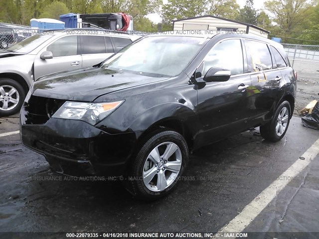 2HNYD2H45BH527132 - 2011 ACURA MDX TECHNOLOGY BLACK photo 2