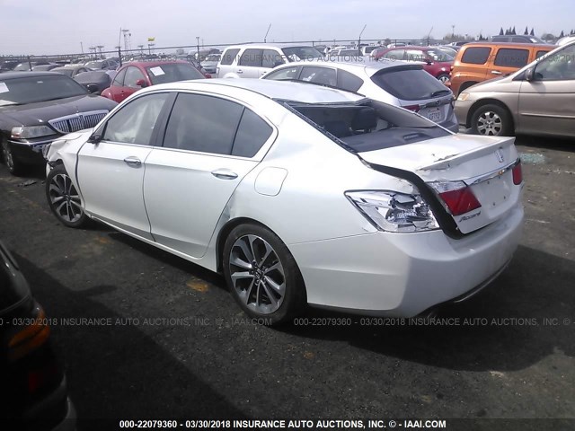 1HGCR2F55FA077971 - 2015 HONDA ACCORD SPORT 白色 照片 3