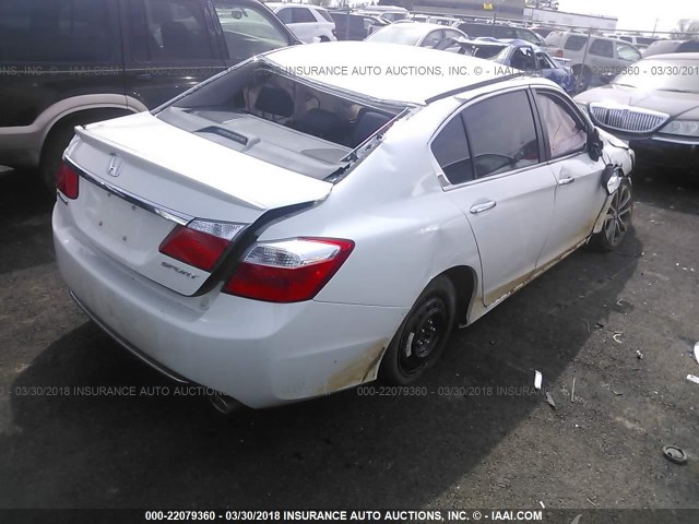 1HGCR2F55FA077971 - 2015 HONDA ACCORD SPORT WHITE photo 4