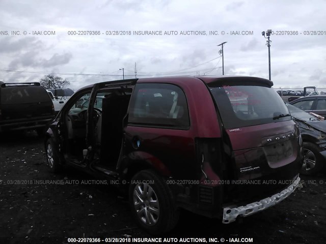 2C4RDGBG7ER267776 - 2014 DODGE GRAND CARAVAN SE RED photo 3