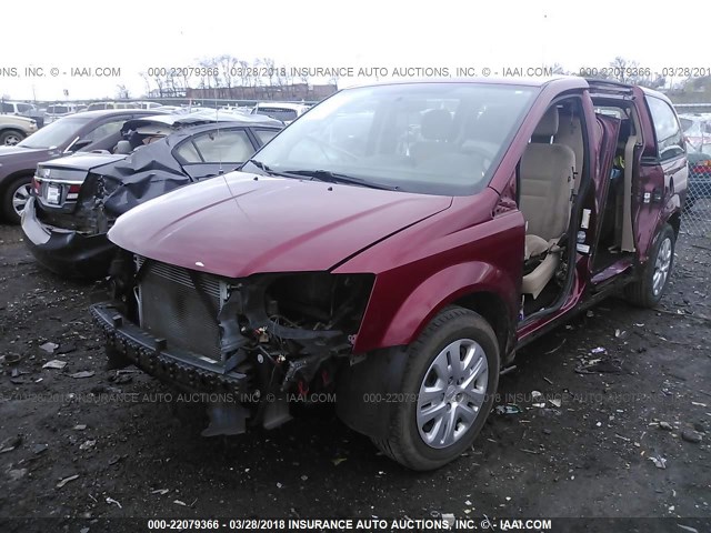 2C4RDGBG7ER267776 - 2014 DODGE GRAND CARAVAN SE RED photo 6