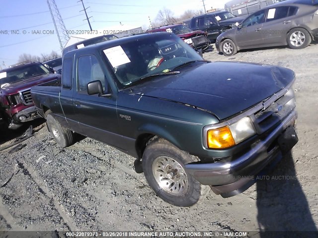 1FTCR14A6SPA11784 - 1995 FORD RANGER SUPER CAB GREEN photo 1