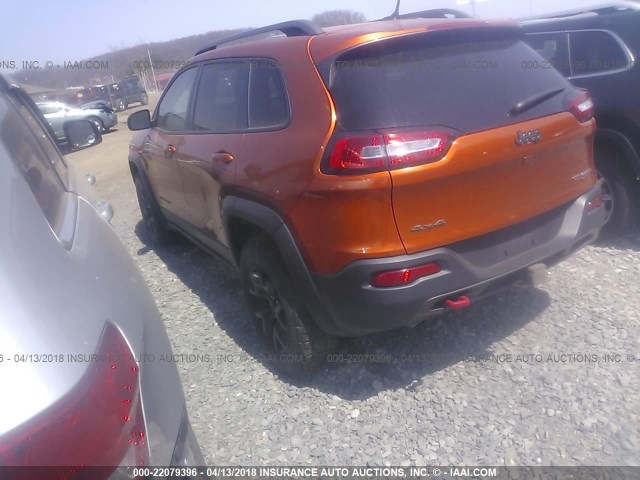 1C4PJMBS0FW604199 - 2015 JEEP CHEROKEE TRAILHAWK 橙色 照片 3
