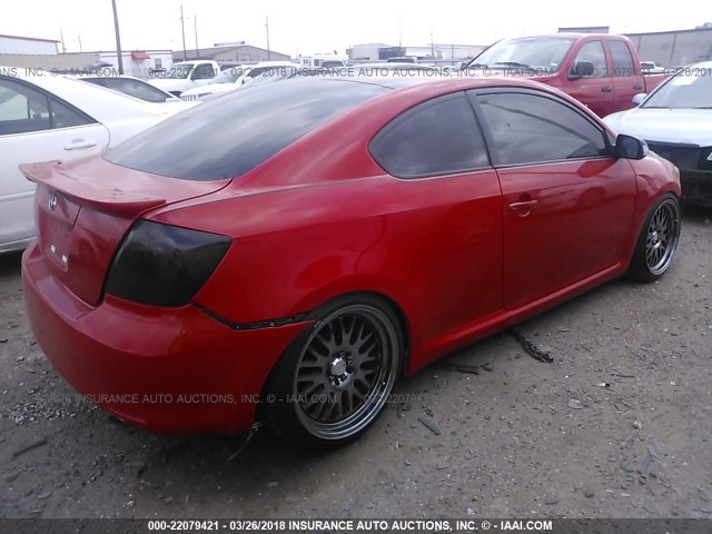 JTKDE177250055190 - 2005 TOYOTA SCION TC 红色 照片 4