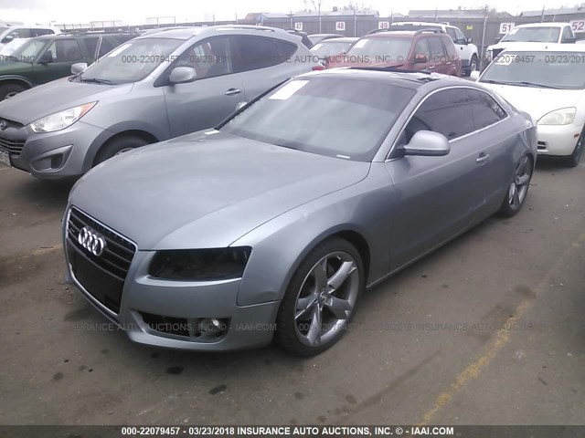 WAUDK78T09A042580 - 2009 AUDI A5 QUATTRO SILVER photo 2