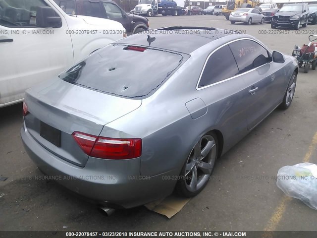 WAUDK78T09A042580 - 2009 AUDI A5 QUATTRO SILVER photo 4