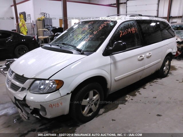 2D4GP44L97R111283 - 2007 DODGE GRAND CARAVAN SXT WHITE photo 2