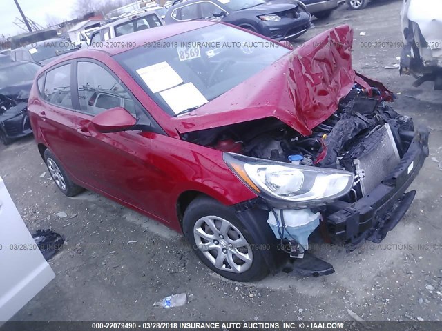 KMHCT5AE5CU014951 - 2012 HYUNDAI ACCENT GLS/GS RED photo 1