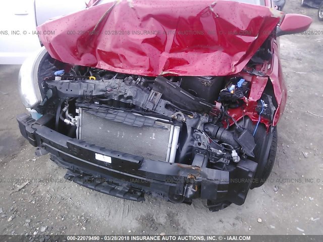 KMHCT5AE5CU014951 - 2012 HYUNDAI ACCENT GLS/GS RED photo 6