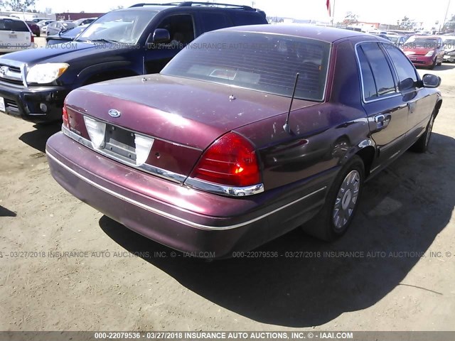 2FAFP71W05X176496 - 2005 FORD CROWN VICTORIA POLICE INTERCEPTOR MAROON photo 4