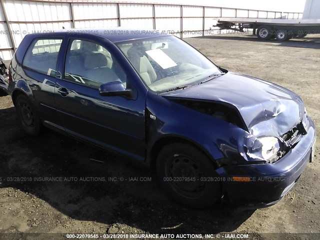 WVWBS21J81W076599 - 2001 VOLKSWAGEN GOLF GL BLUE photo 1