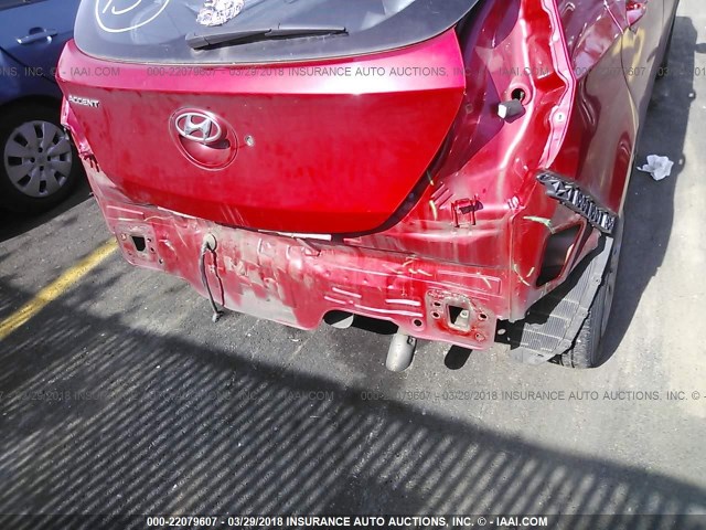 KMHCT5AE3EU158792 - 2014 HYUNDAI ACCENT GLS/GS RED photo 6