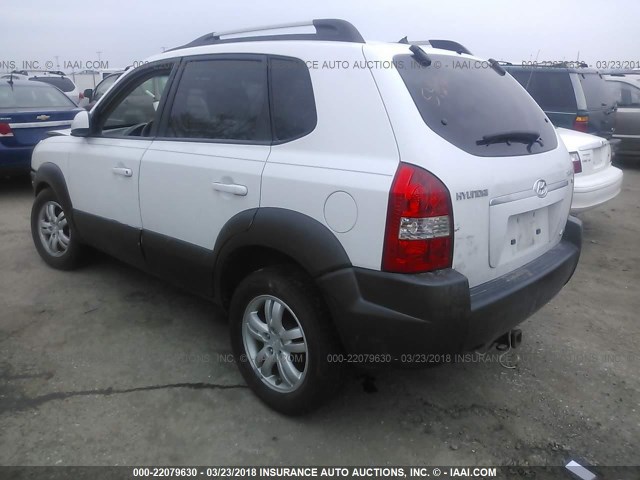 KM8JN72D46U302970 - 2006 HYUNDAI TUCSON GLS/LIMITED WHITE photo 3