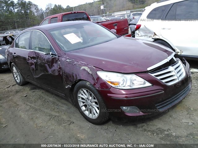 KMHGC4DE3BU135841 - 2011 HYUNDAI GENESIS 3.8L BURGUNDY photo 1