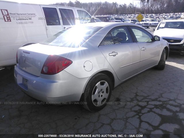 1G2ZF58B774254160 - 2007 PONTIAC G6 VALUE LEADER/BASE SILVER photo 4