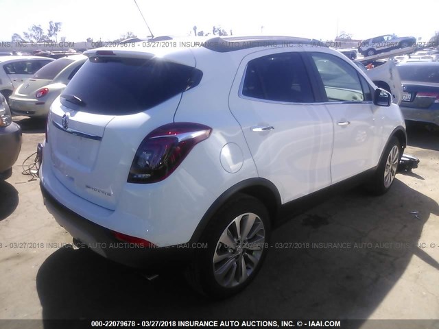 KL4CJASB0HB169508 - 2017 BUICK ENCORE PREFERRED WHITE photo 4