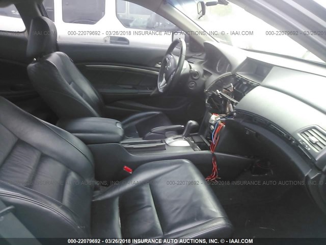 1HGCS22879A011835 - 2009 HONDA ACCORD EXL BLACK photo 5