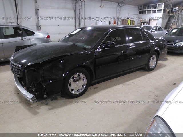 1G6KE57Y32U282393 - 2002 CADILLAC DEVILLE DHS BLACK photo 2