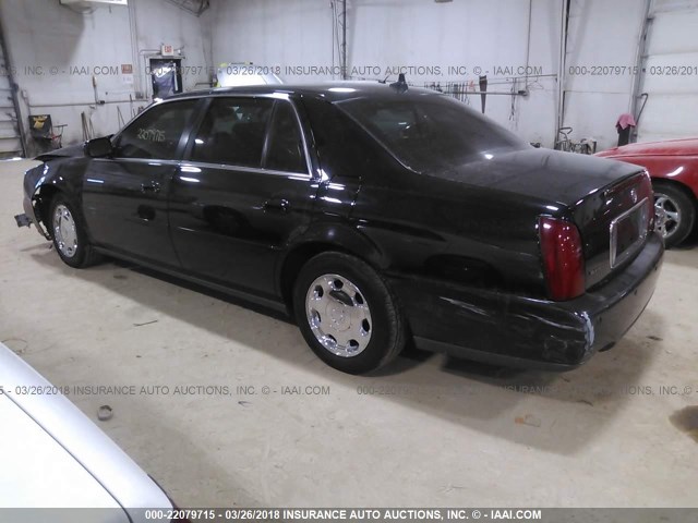 1G6KE57Y32U282393 - 2002 CADILLAC DEVILLE DHS BLACK photo 3