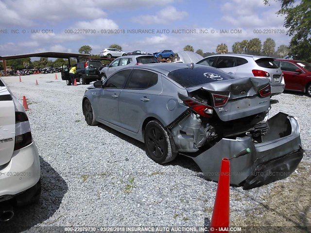 KNAGN4AD4E5073176 - 2014 KIA OPTIMA HYBRID SILVER photo 3