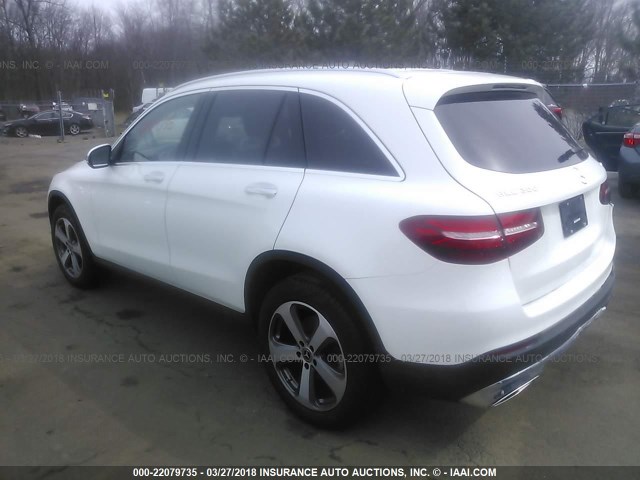 WDC0G4KB3HV012167 - 2017 MERCEDES-BENZ GLC 300 4MATIC WHITE photo 3