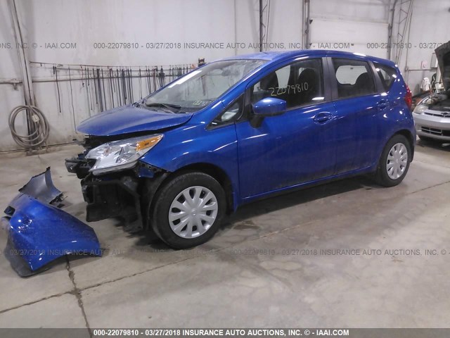 3N1CE2CP1FL397381 - 2015 NISSAN VERSA NOTE S/S PLUS/SV/SL/SR BLUE photo 2