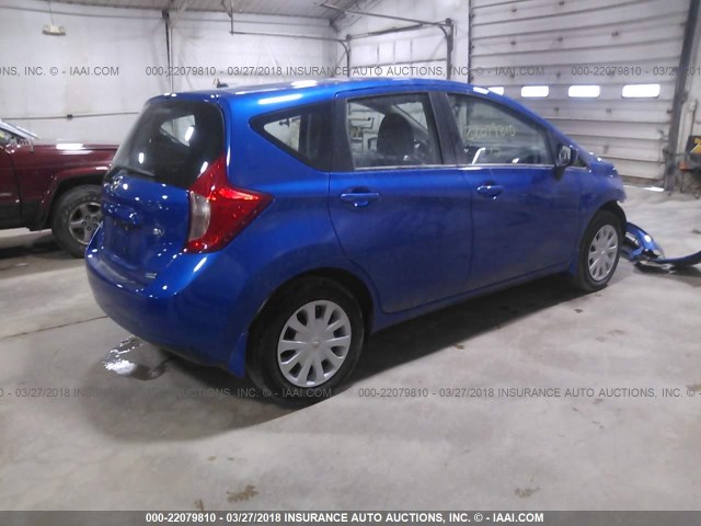 3N1CE2CP1FL397381 - 2015 NISSAN VERSA NOTE S/S PLUS/SV/SL/SR BLUE photo 4