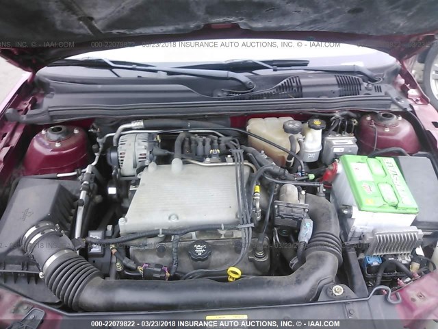 1G1ZT54834F172515 - 2004 CHEVROLET MALIBU LS მუქწითელი ფოტო 10