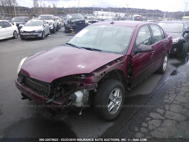 1G1ZT54834F172515 - 2004 CHEVROLET MALIBU LS მუქწითელი ფოტო 2