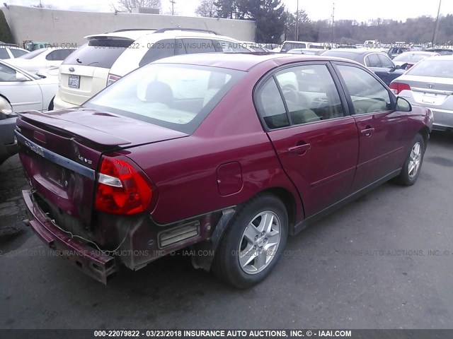 1G1ZT54834F172515 - 2004 CHEVROLET MALIBU LS მუქწითელი ფოტო 4