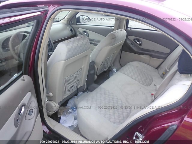 1G1ZT54834F172515 - 2004 CHEVROLET MALIBU LS მუქწითელი ფოტო 8