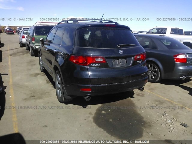 5J8TB182X7A013962 - 2007 ACURA RDX BLACK photo 3