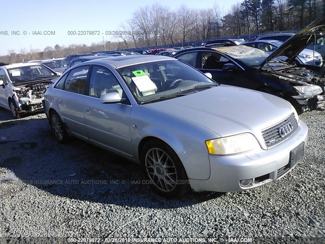 WAULD64B12N094358 - 2002 AUDI A6 2.7T QUATTRO SILVER photo 1