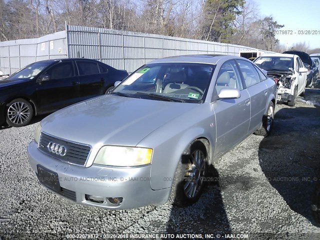 WAULD64B12N094358 - 2002 AUDI A6 2.7T QUATTRO SILVER photo 2