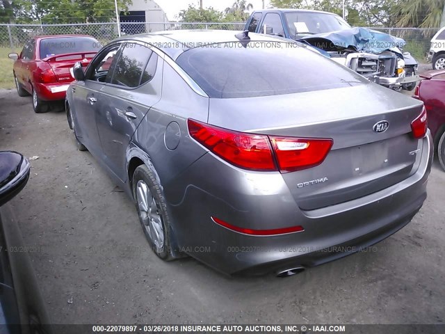 5XXGN4A72FG464210 - 2015 KIA OPTIMA EX GRAY photo 3