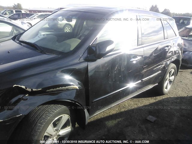2HNYD2H62AH532627 - 2010 ACURA MDX TECHNOLOGY BLACK photo 6