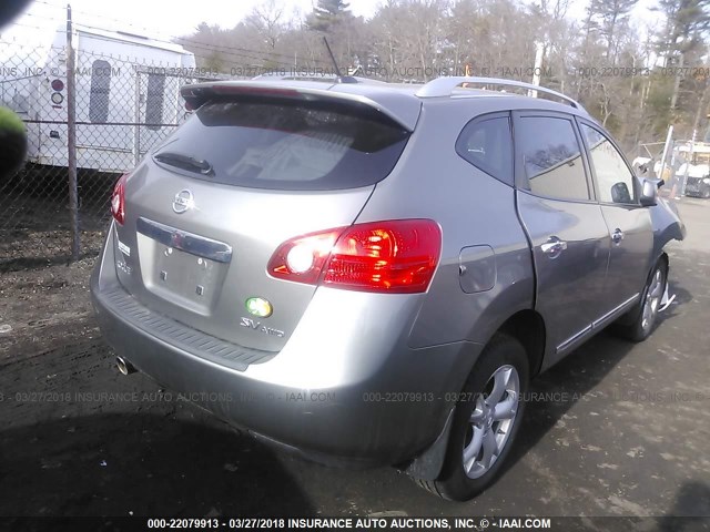 JN8AS5MV4BW662220 - 2011 NISSAN ROGUE S/SV/KROM GRAY photo 4