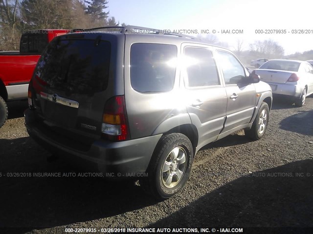 4F2YU08192KM19007 - 2002 MAZDA TRIBUTE LX/ES GRAY photo 4