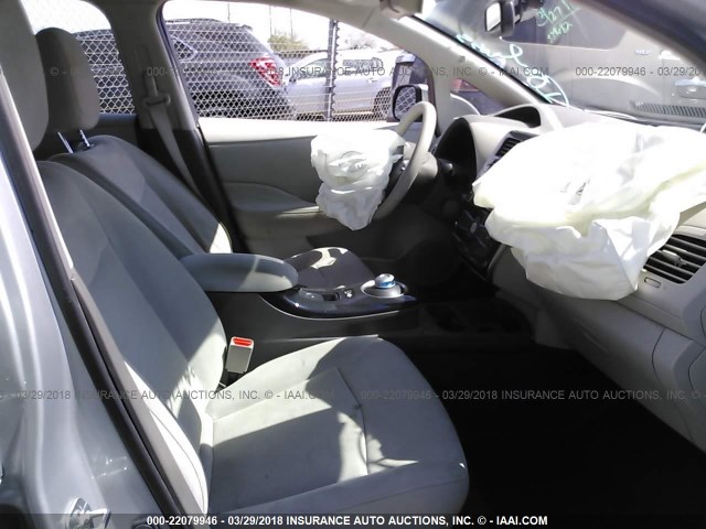 JN1AZ0CPXBT006072 - 2011 NISSAN LEAF SV/SL GRAY photo 5