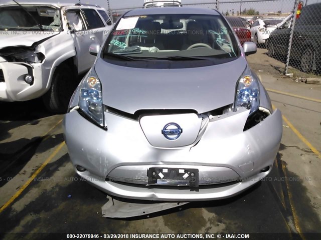 JN1AZ0CPXBT006072 - 2011 NISSAN LEAF SV/SL GRAY photo 6