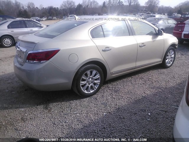 1G4GD5GR3CF331379 - 2012 BUICK LACROSSE PREMIUM TAN photo 4