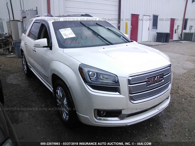 1GKKRTKD5EJ254907 - 2014 GMC ACADIA DENALI WHITE photo 1